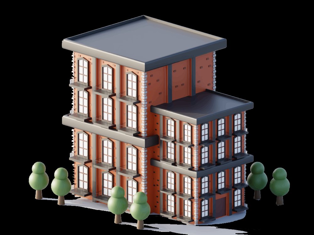 Apartment building with balcony solar