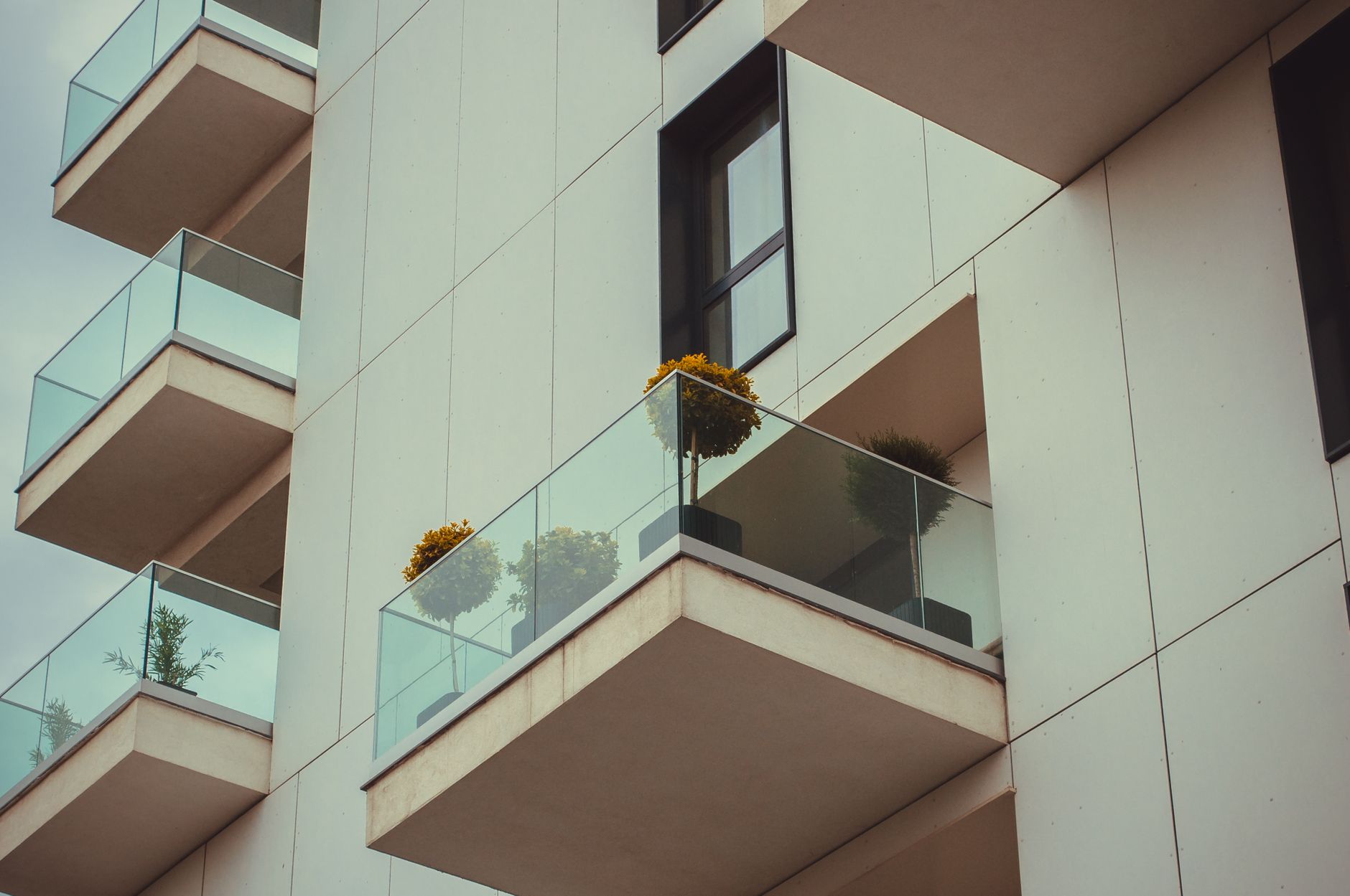 A balcony solar panel mounted on a railing